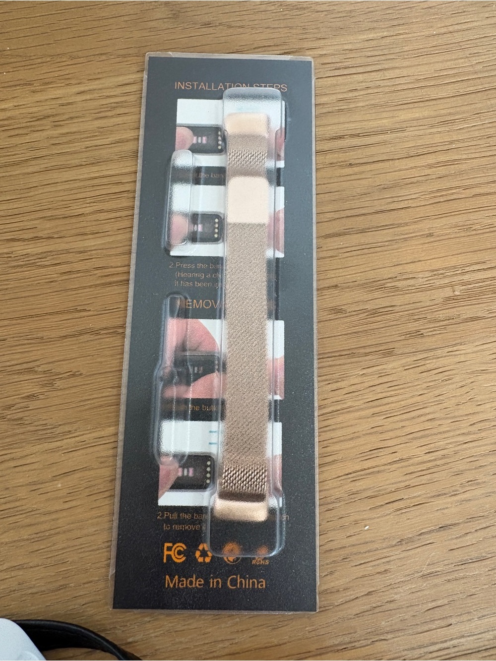 Rose Gold Mesh Milanese Loop Watch Band for Fitbit luxe